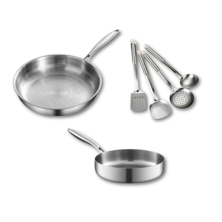 Everyday Cooking Set: 2 Pans + Utensils Set