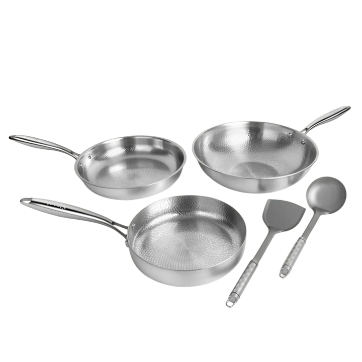 Titanium Hammered Cookware Set Pro