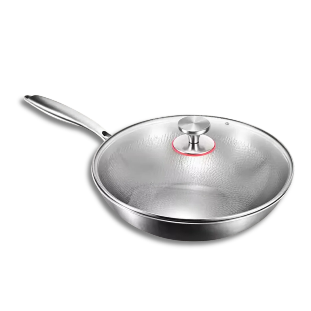 Titanium Wok Pan Flat Bottomed