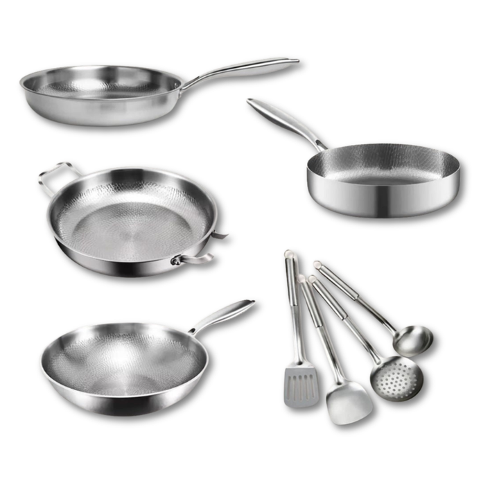 Family Feast Bundle: 4 Pans + Utensils Set